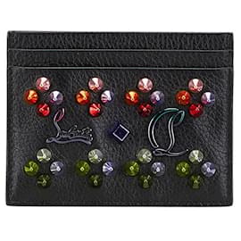 Christian Louboutin-Christian Louboutin Spike Studs Leather Card Case-Black