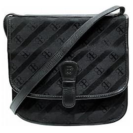 Balenciaga-Balenciaga Vintage BB Logo Shoulder Bag-Black