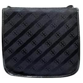 Balenciaga-Balenciaga Vintage BB Logo Shoulder Bag-Black