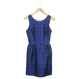 Autre Marque Robe en jacquard avec dos à rubans ERIN par Erin Fetherston Bleu Marine
