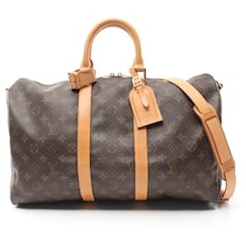 Louis Vuitton-Louis Vuitton Keepall Bandouliere 45 Boston Bag M41418-Brown