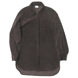Autre Marque Camicia oversize in velluto a coste marrone a maniche lunghe Altro