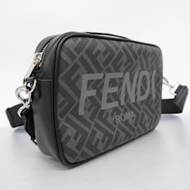 Fendi-Fendi Shoulder Bag in Black and Gray-Brown,Black