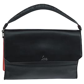 Christian Louboutin-Christian Louboutin Hand Bag Leather Black Red Auth 104871-Black,Red