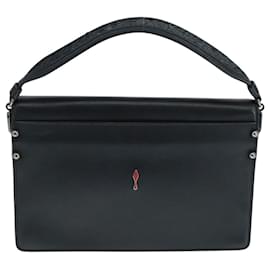 Christian Louboutin-Sac à main Christian Louboutin en cuir noir et rouge Auth 104871-Noir,Rouge