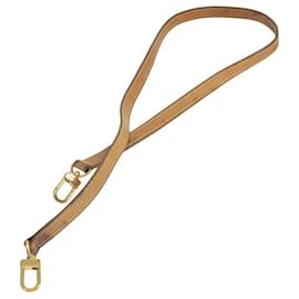 Louis Vuitton-LOUIS VUITTON Shoulder Strap Leather 35.4"" Beige LV Auth 106307-Beige