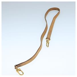 Louis Vuitton-LOUIS VUITTON Shoulder Strap Leather 35.4"" Beige LV Auth 106307-Beige
