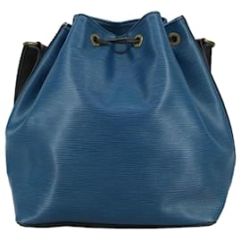 Louis Vuitton-LOUIS VUITTON Epi Petit Noe Shoulder Bag Bicolor Black Blue M44152 Auth yk16375-Black,Blue