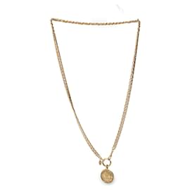 Chanel, collana vintage a catena con moneta D'oro