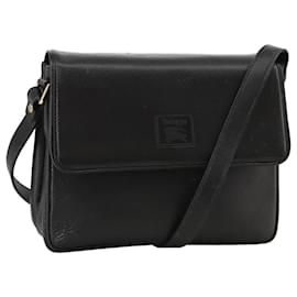 Autre Marque-Burberrys Shoulder Bag Leather Black Gold Auth mr850-Black,Golden
