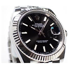 Rolex-ROLEX Datejust 41 black 18KWG bezel 126334 '21 Mens-Silvery