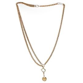 Chanel, colar de corrente com moeda mademoiselle Dourado