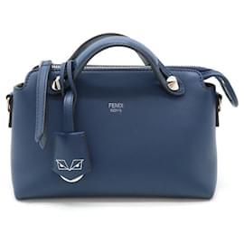 Fendi-Sac à main Fendi en cuir Mini By The Way 8BL135-Bleu