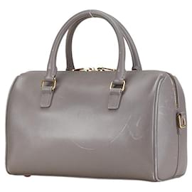 Yves Saint Laurent-Saint Laurent Leather Baby Duffle Bag 2WAY-Grey