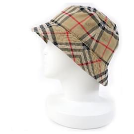 Burberry-Burberry Nova Check Cotton Bucket Hat Beige XL-Brown,Beige