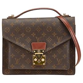Louis Vuitton-Louis Vuitton Monceau 2WAY Handbag Brown-Brown