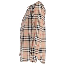 Burberry-Burberry Vintage Check Poplin Shirt in Beige Cotton-Beige