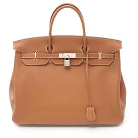 Hermès-Hermes Birkin 40 Togo Handbag Brown-Brown