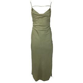 Maxikleid 'la Dressing Gown Adour' aus grüner Viskose von Jacquemus Grün