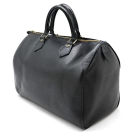 Louis Vuitton-Louis Vuitton Epi Speedy 30 Handbag Black Leather-Black