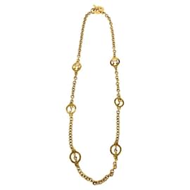 Céline-Celine Gold Metal Note Motif Necklace-Golden,Metallic