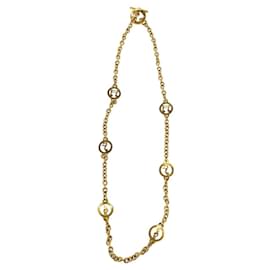 Céline-Celine Gold Metal Note Motif Necklace-Golden,Metallic