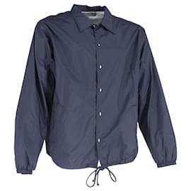 Comme Des Garcons-Comme des Garçons Coach Jacket in Navy Blue Nylon-Blue,Navy blue