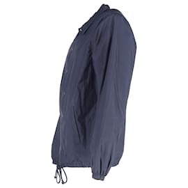 Comme Des Garcons-Comme des Garçons Coach Jacket in Navy Blue Nylon-Blue,Navy blue