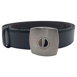 Alfred Dunhill Dunhill schwarze Leder Herren-Gürtel Schwarz