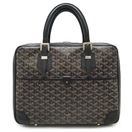 Goyard Ambassade PM Business Bag PVC Leather Black