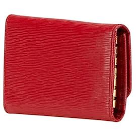 Prada-Prada Leather Logo Key Case Red-Red