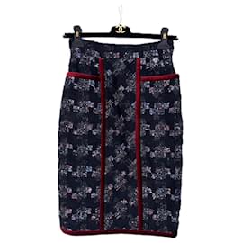 Chanel-Keira Knightley Style Black Tweed Skirt-Other