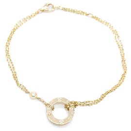 Bracciale Love Circle Cartier con zaffiro rosa e diamante K18PG Rosa