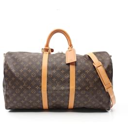 Louis Vuitton-Louis Vuitton Monogram Keepall Bandouliere 55 Bag-Brown