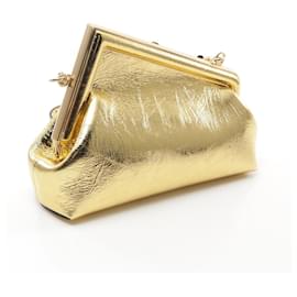 Fendi-Fendi Leather First Small Shoulder Bag 8BP129-Golden