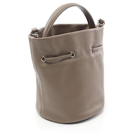 Balenciaga-Balenciaga Everyday Leather Bucket Bag XS-Brown