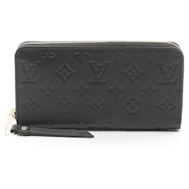 Louis Vuitton-Louis Vuitton Monogram Empreinte Leather Zippy Wallet M61864-Black