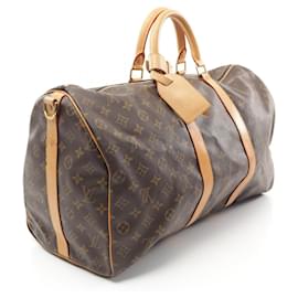 Louis Vuitton-Louis Vuitton Keepall Bandouliere 50 Boston Bag M41416-Brown