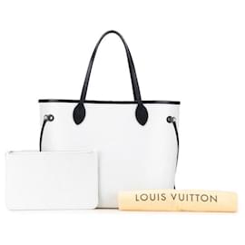 Louis Vuitton-Louis Vuitton Neverfull MM Leather Tote Bag-Black
