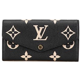 Louis Vuitton Monogram Empreinte Bicolor Wallet Black