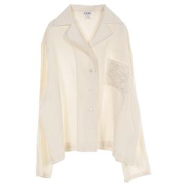 Loewe Silk Anagram Shirt Ivory Cream