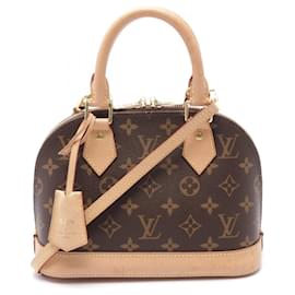 Louis Vuitton-Louis Vuitton Alma BB Handbag PVC Leather-Brown