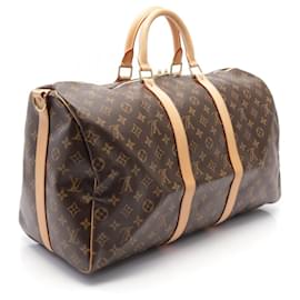Louis Vuitton-Louis Vuitton Keepall Bandouliere 50 Boston Bag M41416-Brown