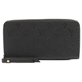 Louis Vuitton-Louis Vuitton Monogram Empreinte Leather Zippy Wallet M61864-Black