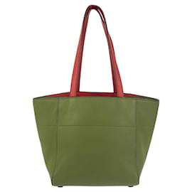 Prada-Prada Red Leather Tote Bag-Red