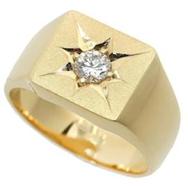 Autre Marque-K18YG Diamond Ring 17.5 No Brand-Golden