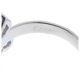 Autre Marque-Platinum Pt900 Diamond Ring 0.50ct Ribbon Motif-Other