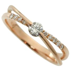 Autre Marque-K18PG Pink Gold Diamond Ring 10.5-Pink