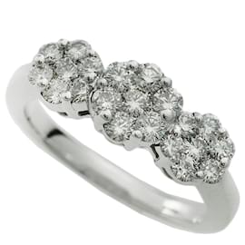 Autre Marque-K18WG Diamond Ring 1.00ct Flower Motif-White