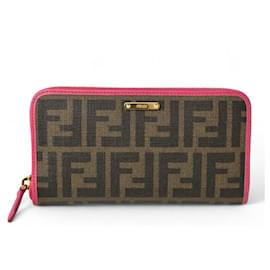 Fendi-Fendi PVC Leather Long Wallet 8M0299-Pink